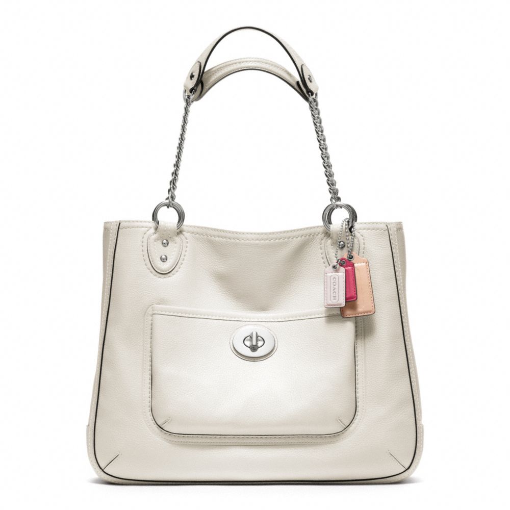 POPPY LEATHER MEDIUM CHAIN TOTE