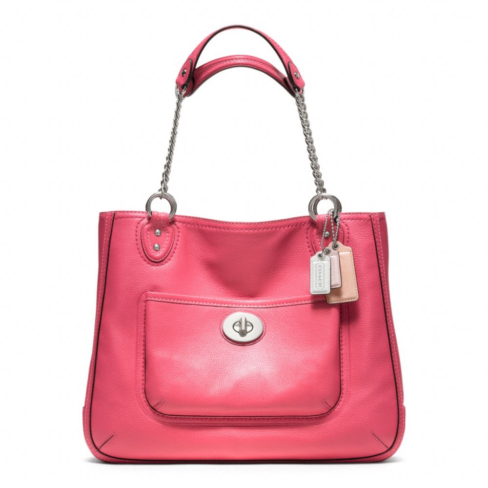 POPPY LEATHER MEDIUM CHAIN TOTE