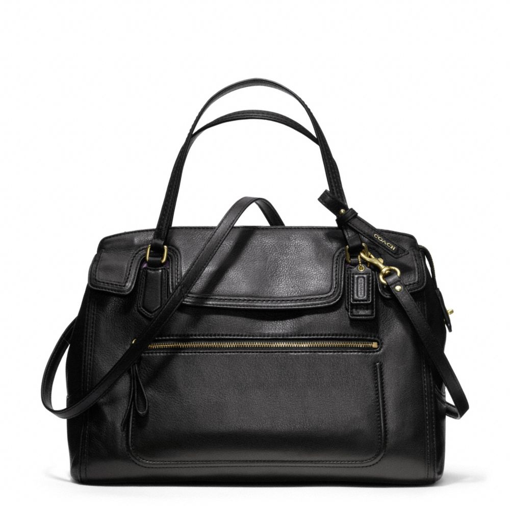 POPPY LEATHER FLAP SATCHEL