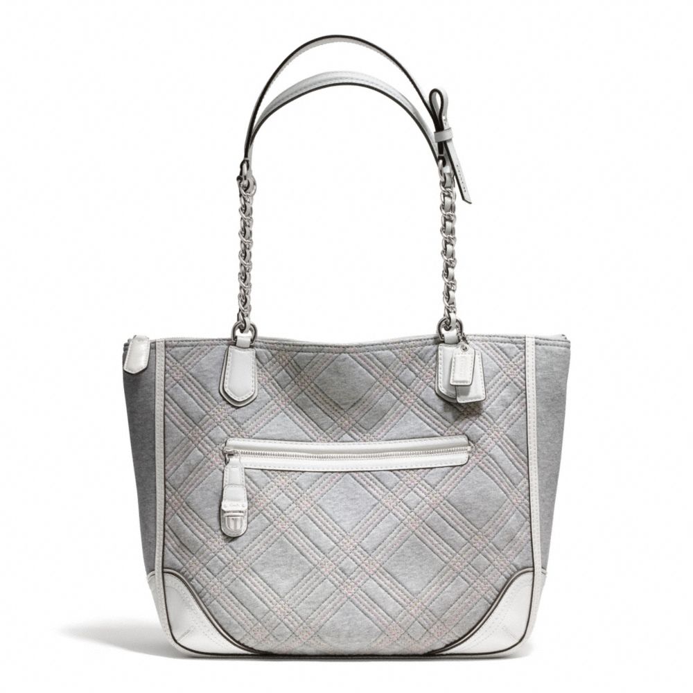 POPPY QUILTED JERSEY SMALL CHAIN TOTE