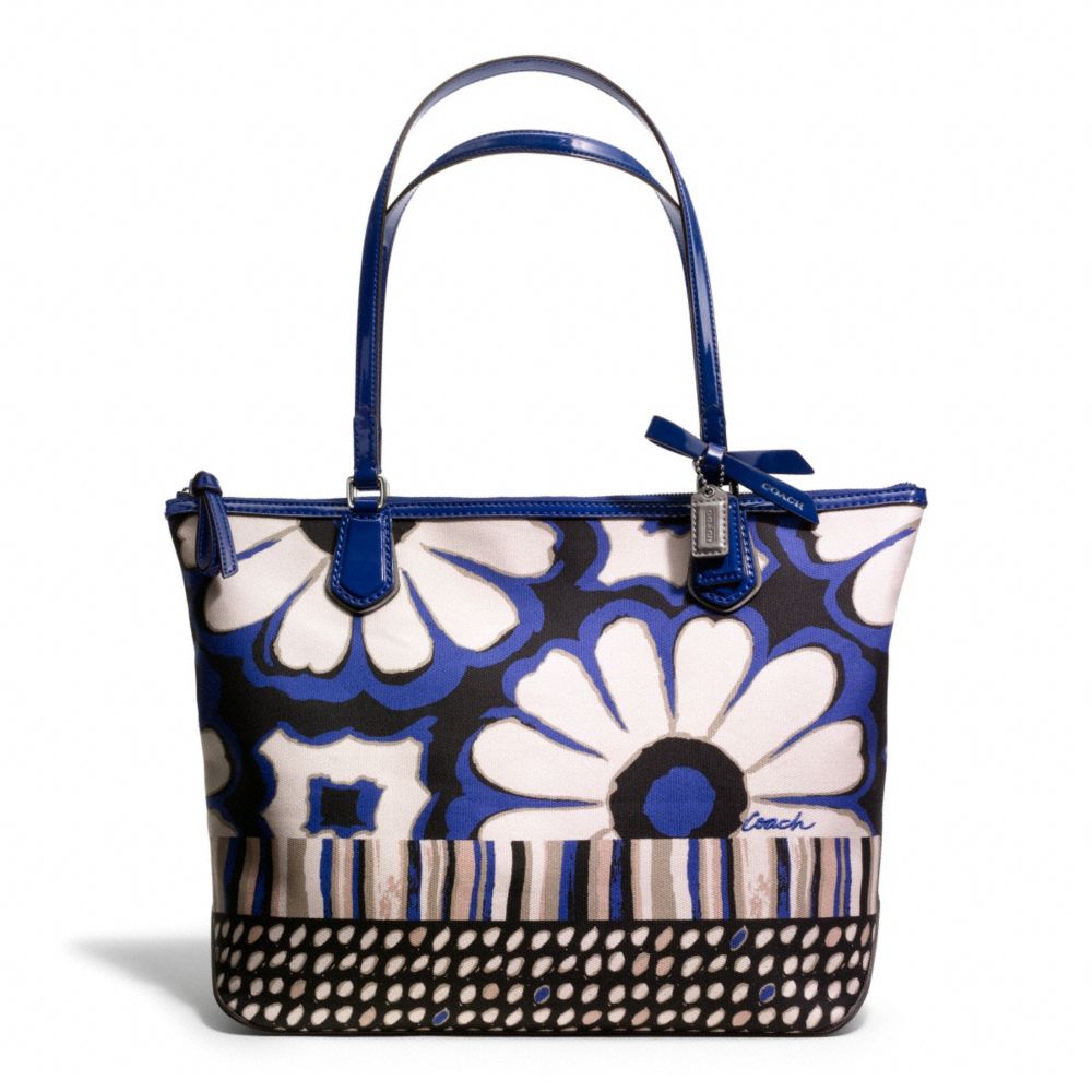 POPPY FLORAL SCARF PRINT SMALL TOTE