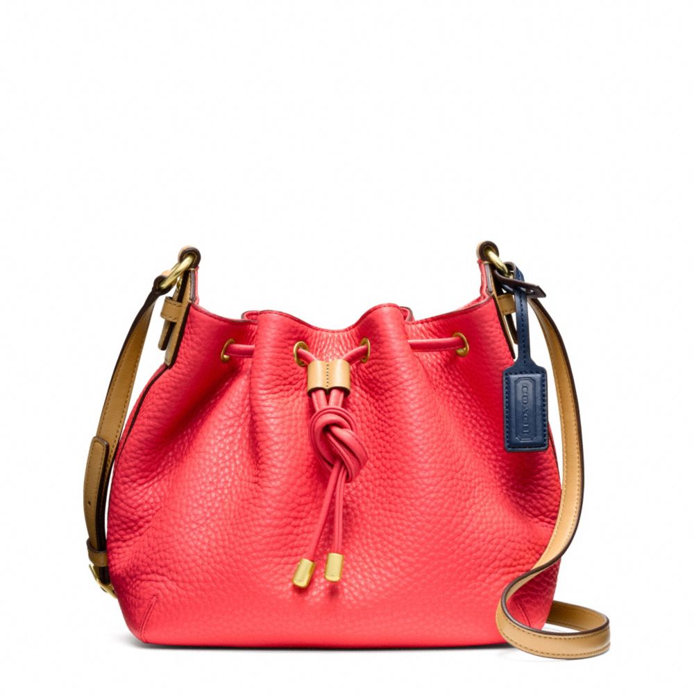 SOFT LEGACY PEBBLED LEATHER DRAWSTRING CROSSBODY