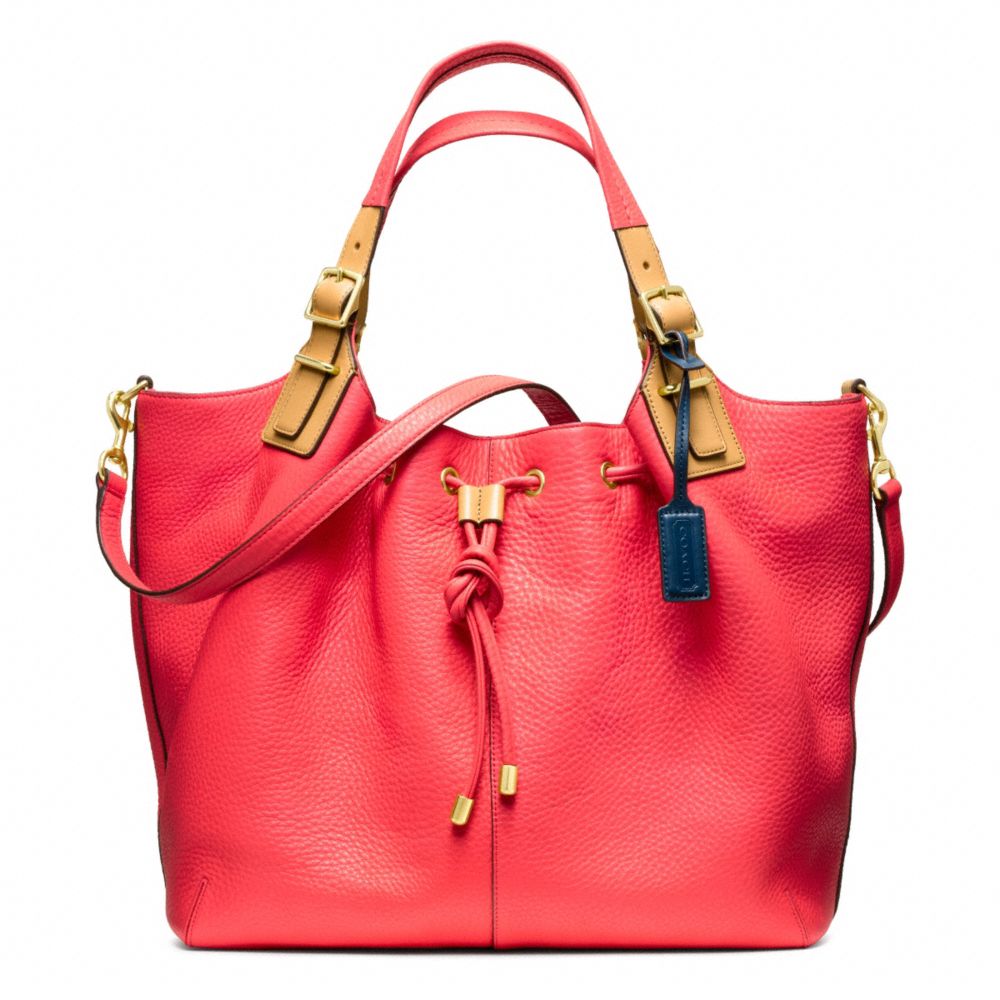 SOFT LEGACY PEBBLED LEATHER DRAWSTRING XL SHOULDER BAG