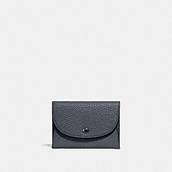 COACH SNAP CARD CASE IN COLORBLOCK - BLACK/MIDNIGHT - 25414