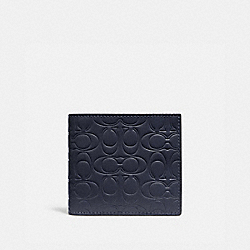 COACH DOUBLE BILLFOLD WALLET IN SIGNATURE LEATHER - MIDNIGHT - 32037