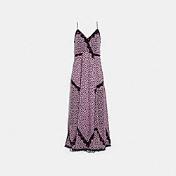 COACH Floral Bud Print Slip Dress - ORCHID - 33152