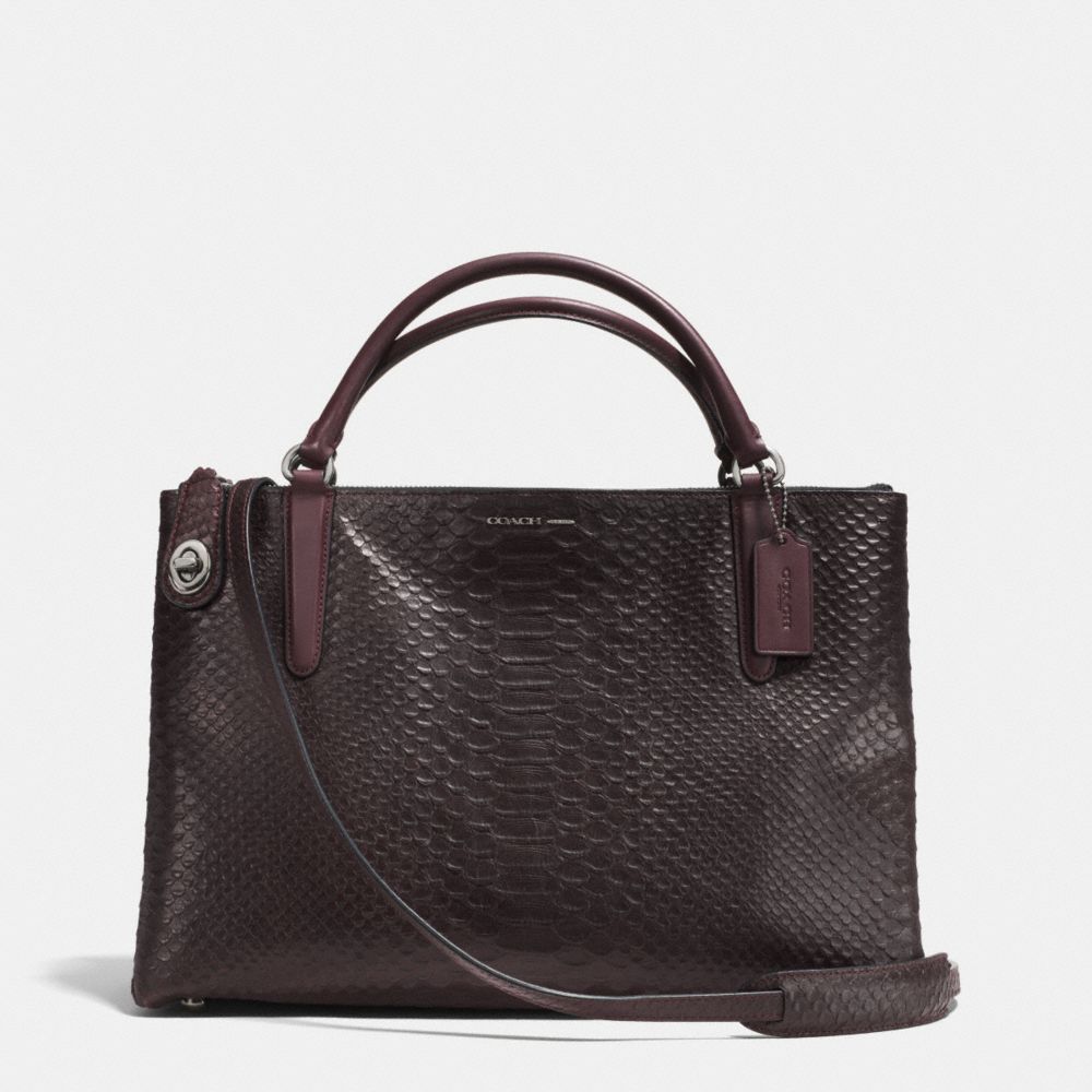 COACH - THE TURNLOCK BOROUGH BAG IN PYTHON EMBOSSED LEATHER ...