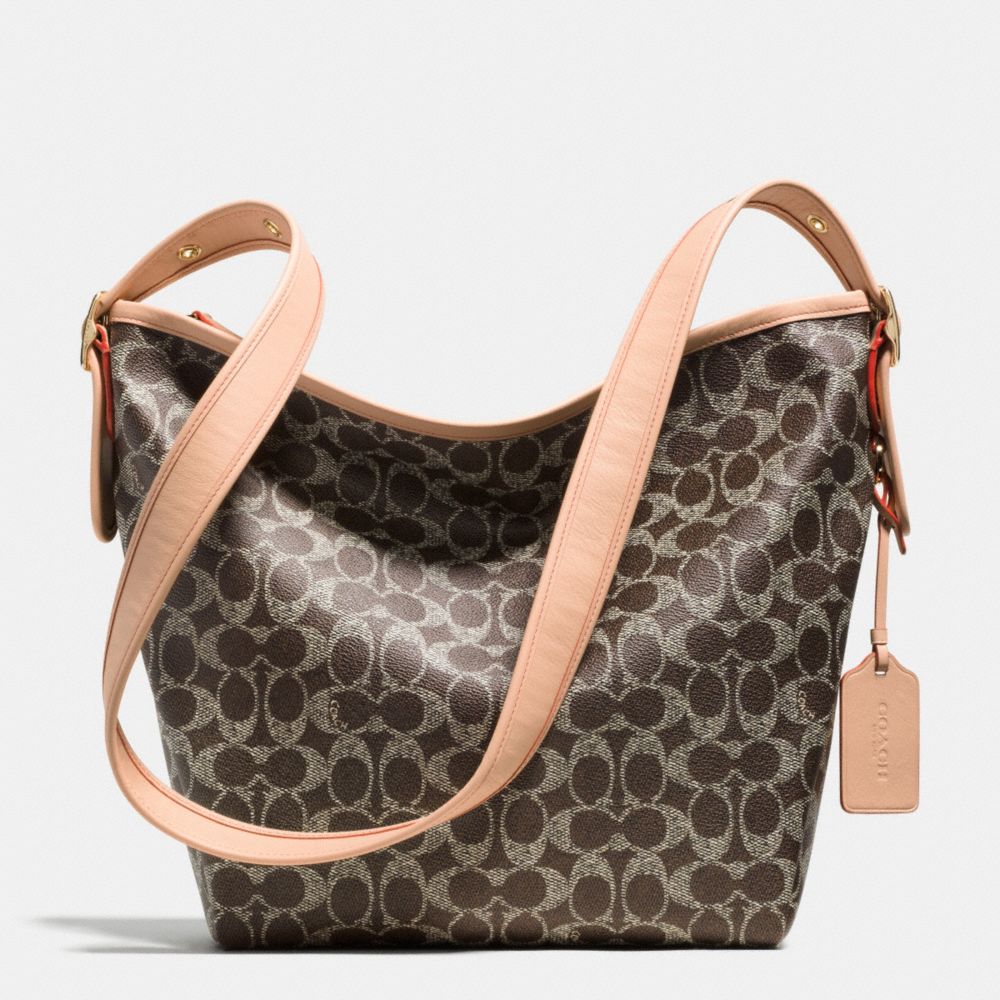 coach mini dufflette leather shoulder bag