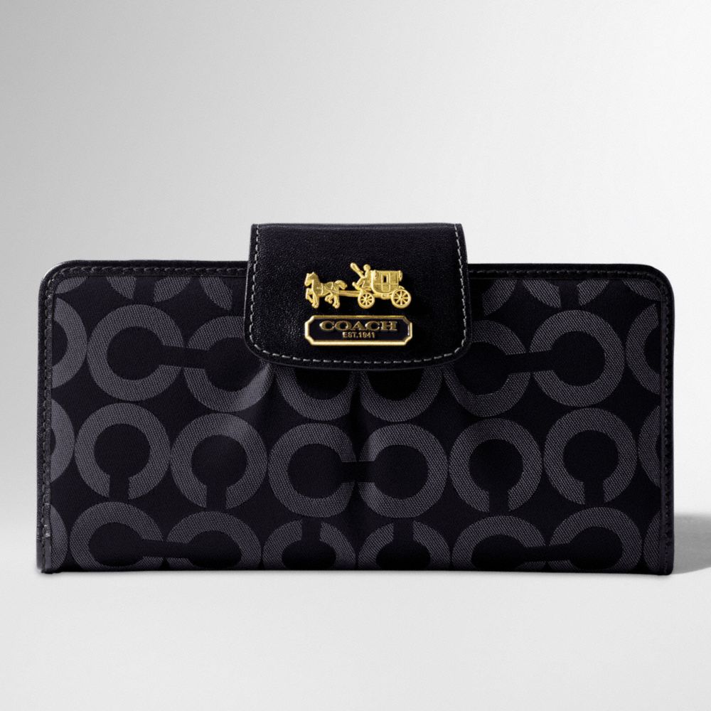 MADISON OP ART CHECKBOOK WALLET $248.00