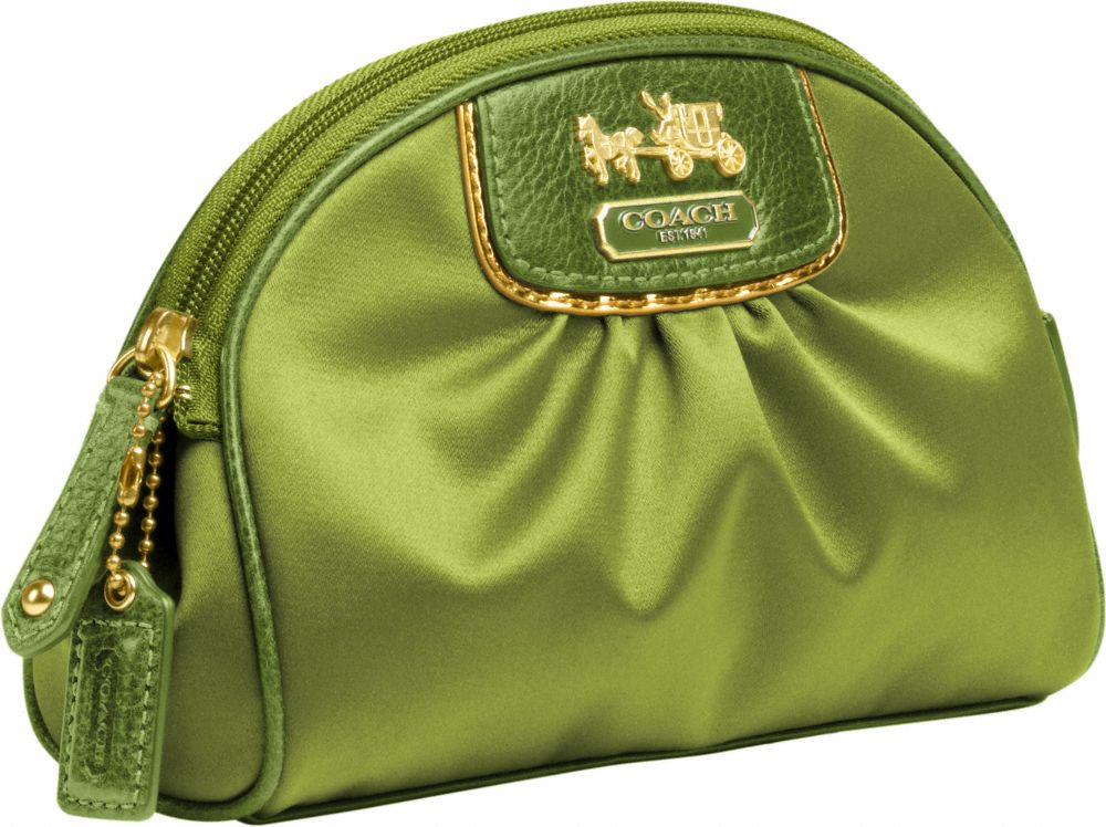 Coach Official Site - AMANDA SATIN LARGE COSMETIC CASE :  wallets shoes satin leather goods