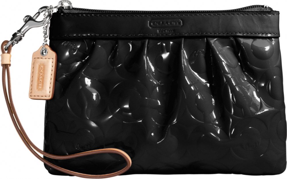Coach Official Site - LEAH PATENT SMALL WRISTLET from coach.com