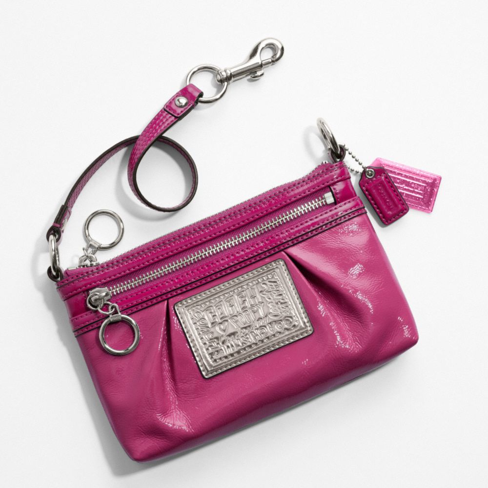 Poppy Patent Large Wristlet $98.00