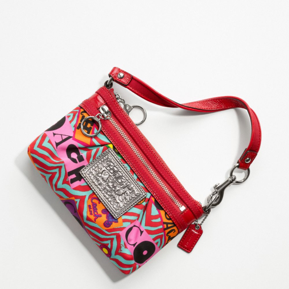 Poppy Graffiti Large Wristlet $98.00