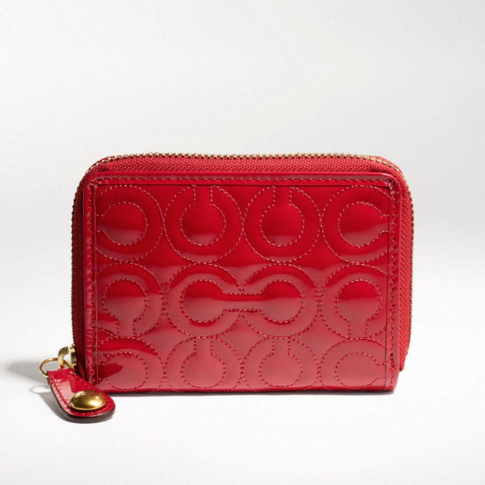 Gramercy Embossed Patent Medium Zip-Around Wallet $158.00