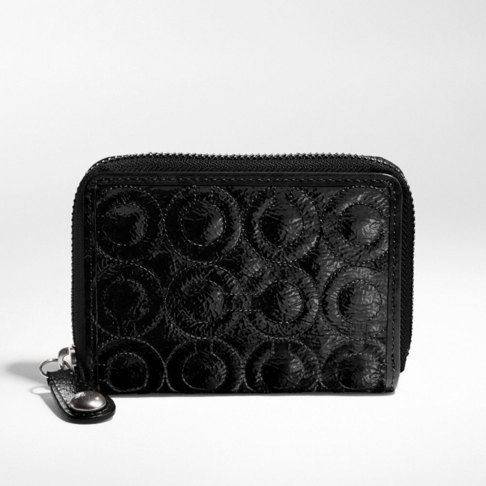 Gramercy Embossed Patent Medium Zip-Around Wallet $158.00