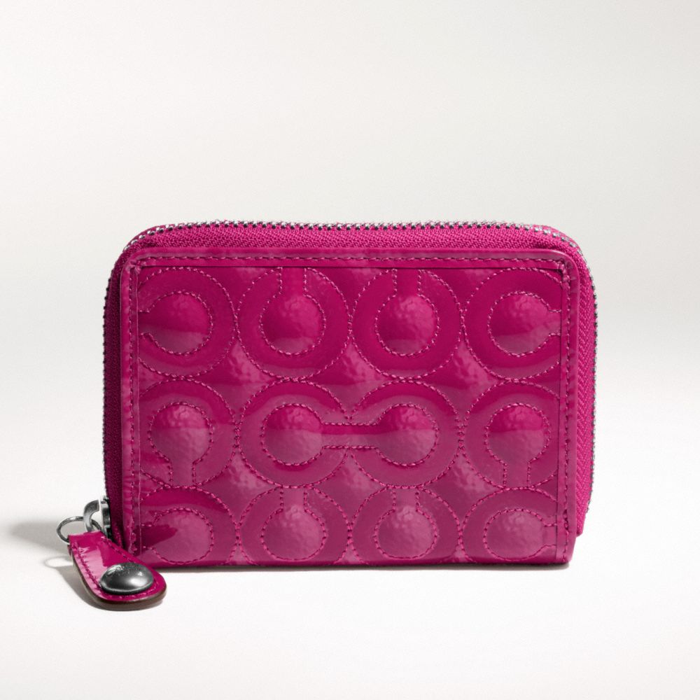 Gramercy Embossed Patent Medium Zip-Around Wallet $158.00