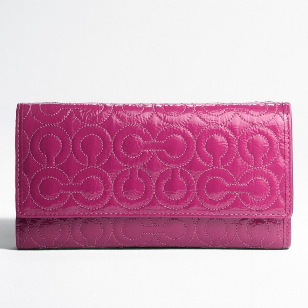Gramercy Embossed Patent Checkbook Wallet $218.00