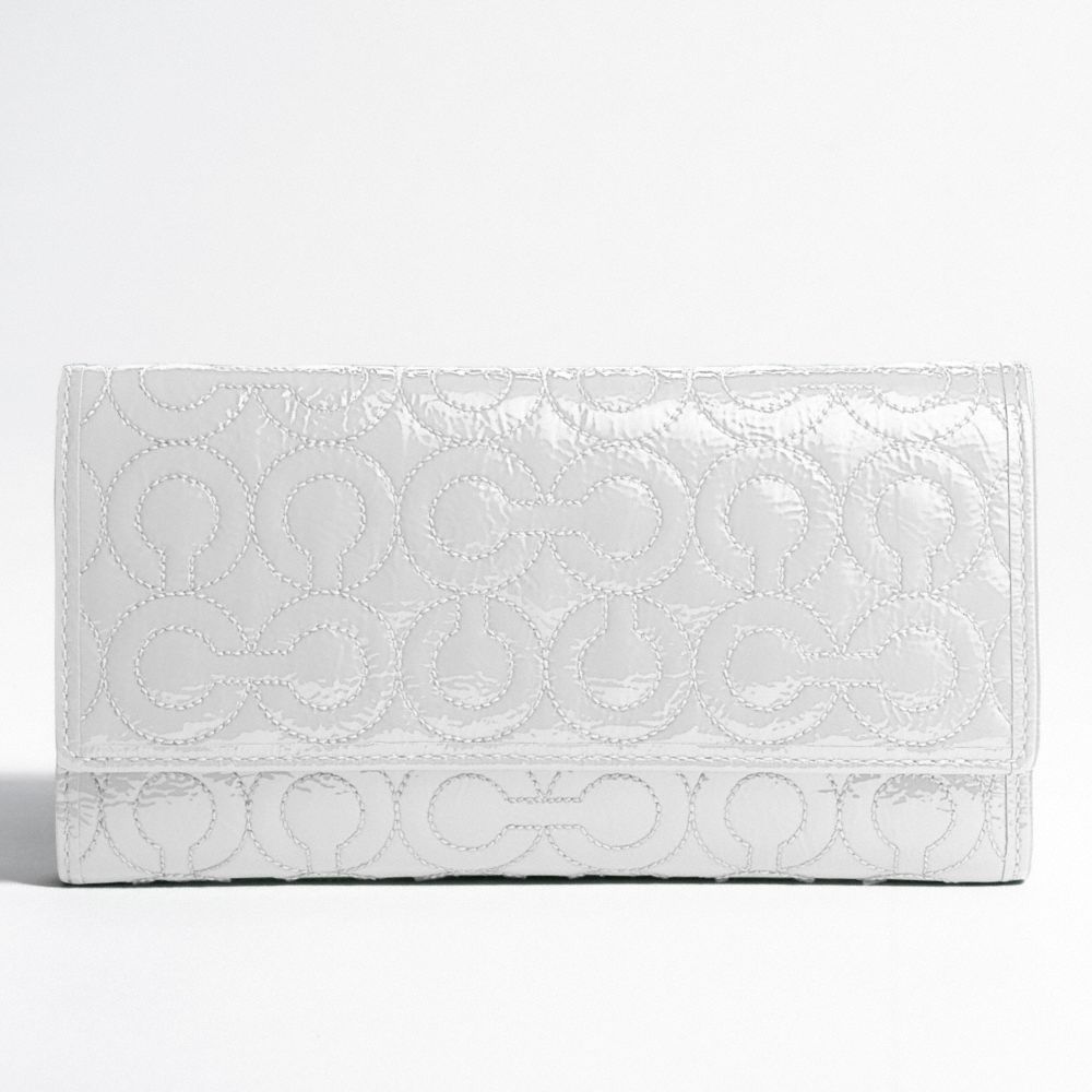 Gramercy Embossed Patent Checkbook Wallet $218.00