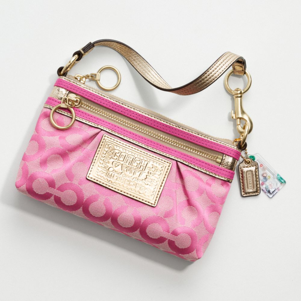 Poppy Op Art Large Wristlet $98.00