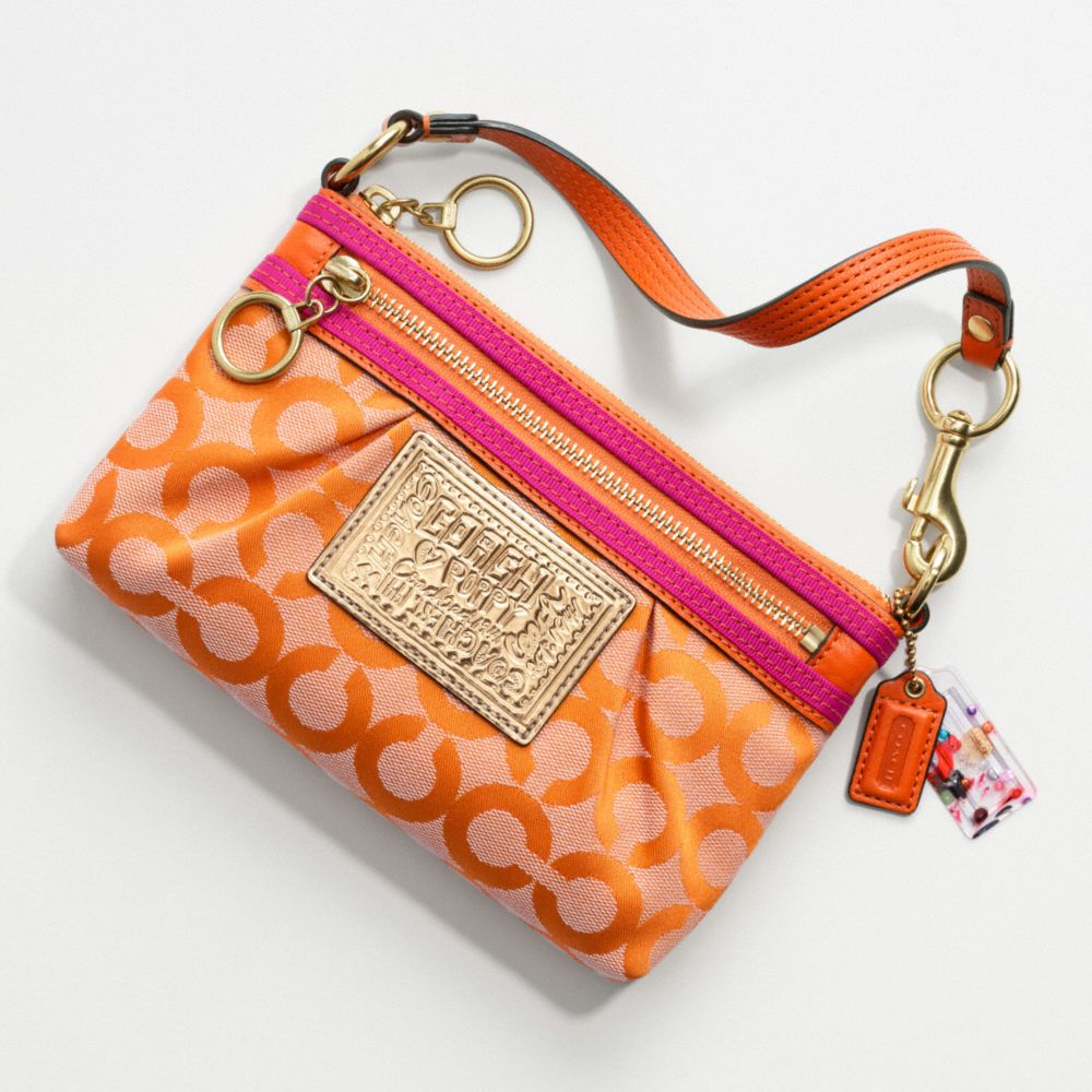 Poppy Op Art Large Wristlet $98.00