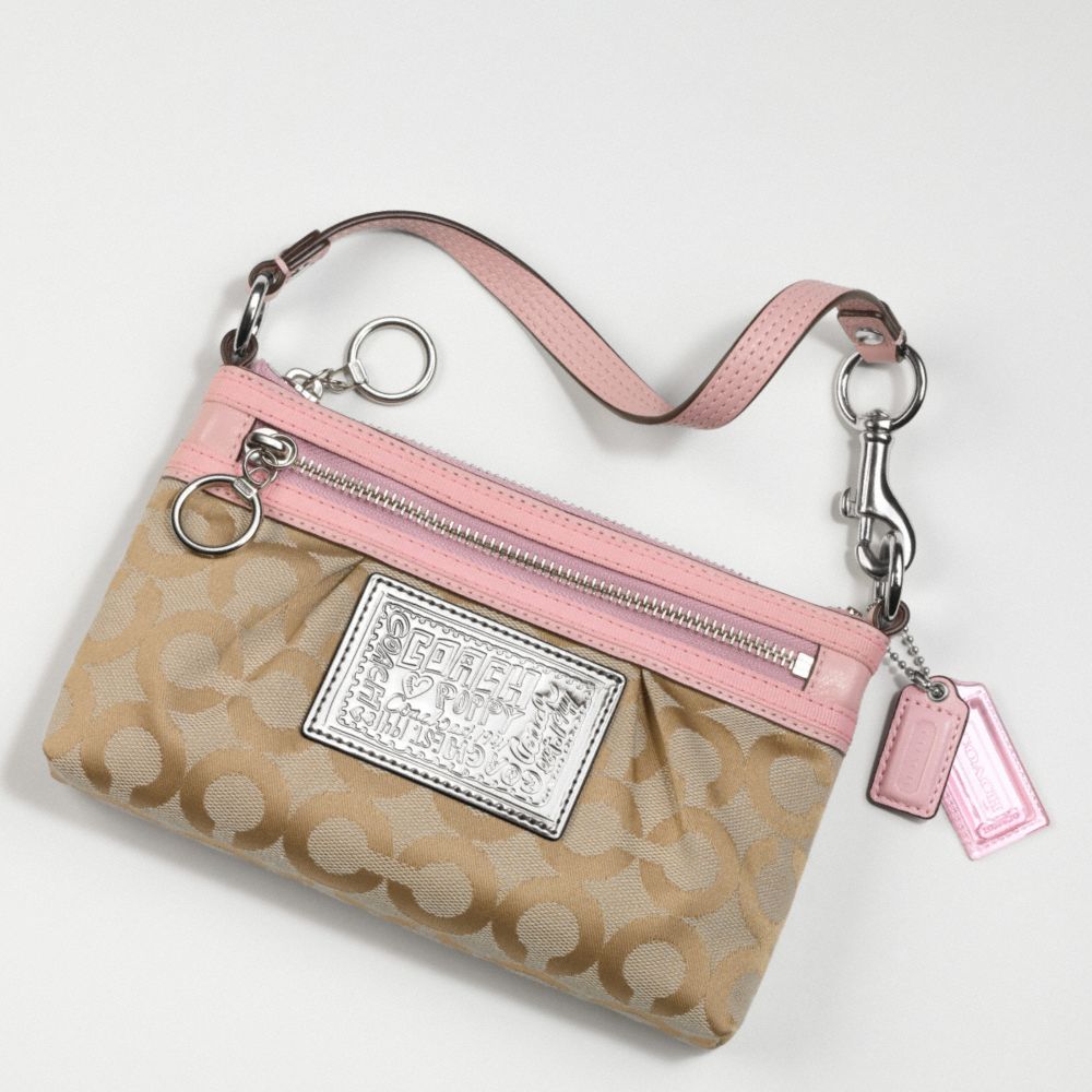 Poppy Op Art Large Wristlet $98.00