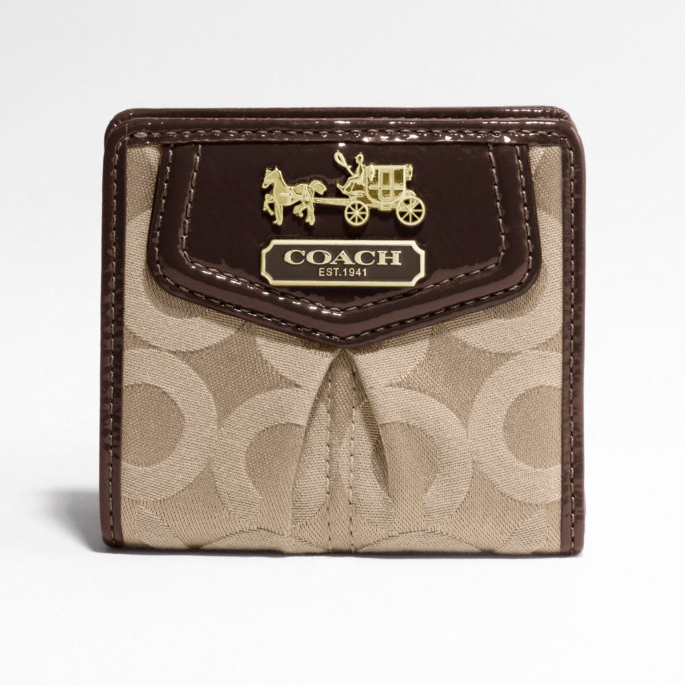 MADISON OP ART SATEEN SMALL WALLET $98.00