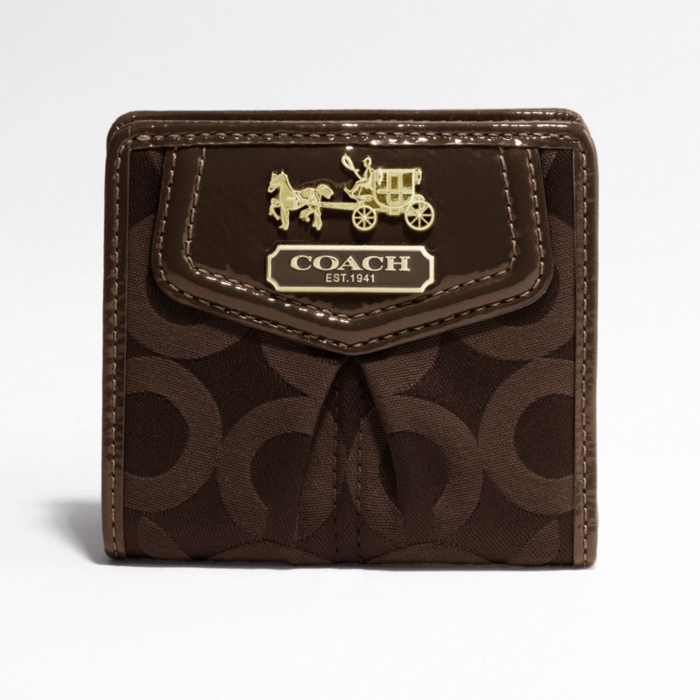 MADISON OP ART SATEEN SMALL WALLET $98.00