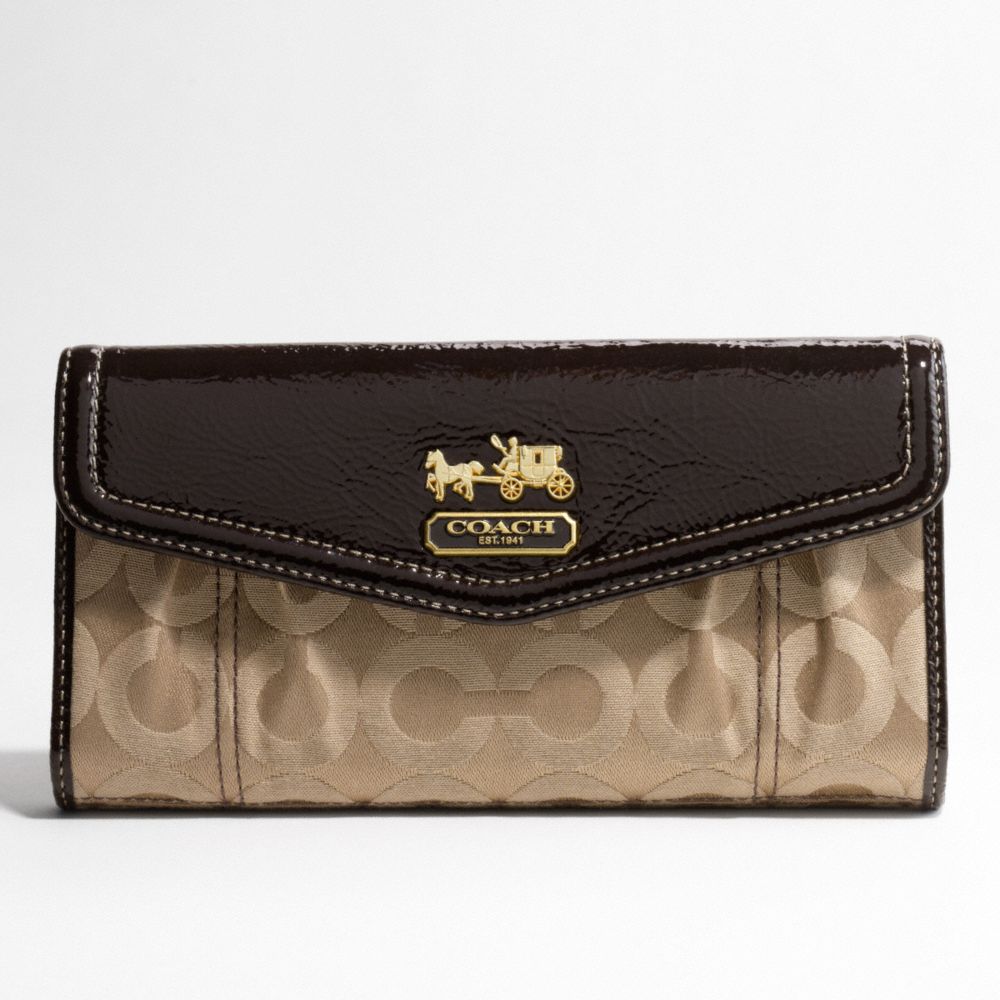 MADISON OP ART SATEEN SLIM ENVELOPE WALLET $198.00