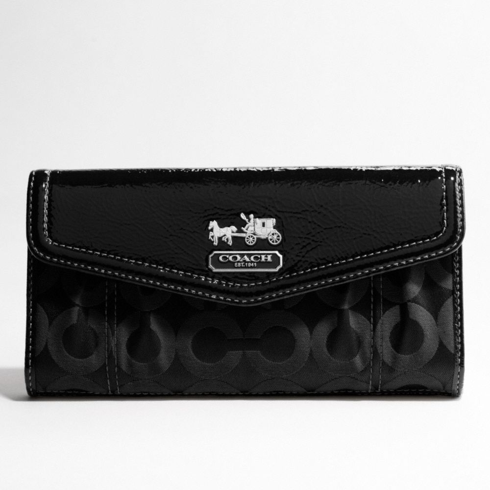 MADISON OP ART SATEEN SLIM ENVELOPE WALLET $198.00