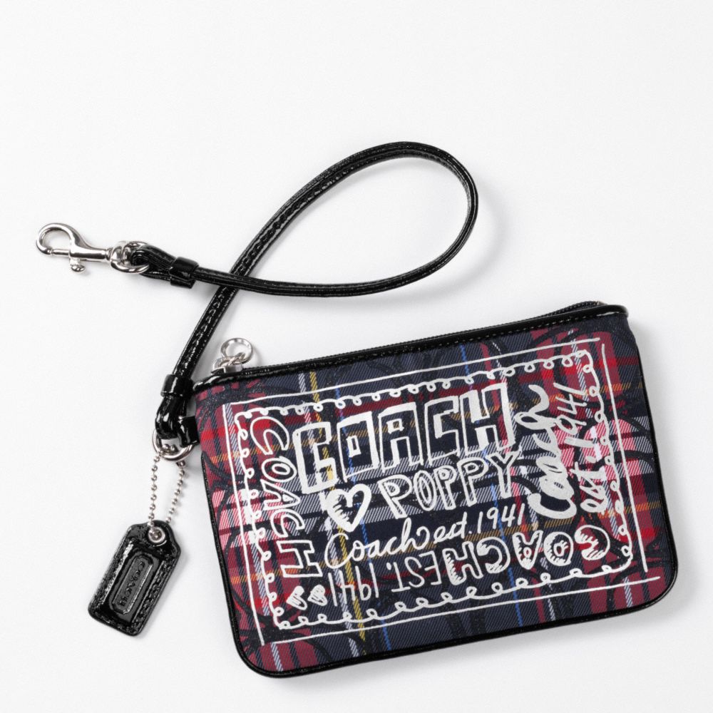 Poppy Tartan Wristlet $48.00