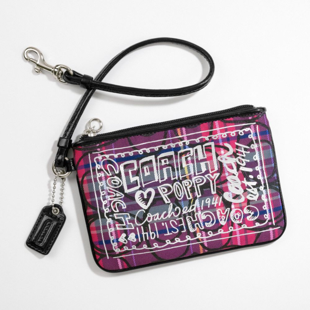 Poppy Tartan Wristlet $48.00