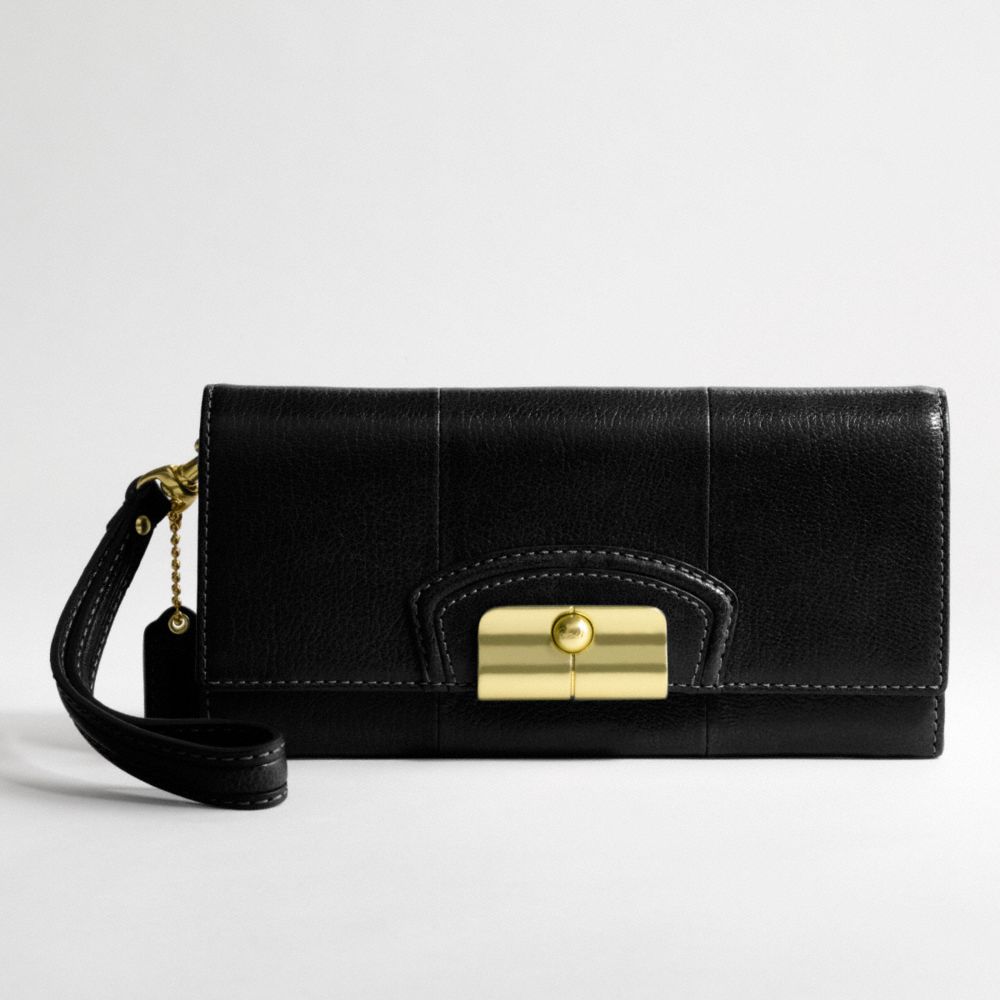 KRISTIN LEATHER SLIM ENVELOPE WALLET $248.00