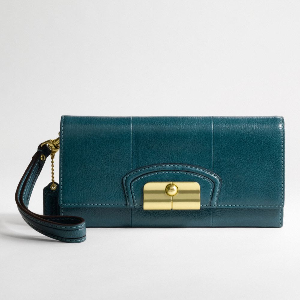 KRISTIN LEATHER SLIM ENVELOPE WALLET $248.00