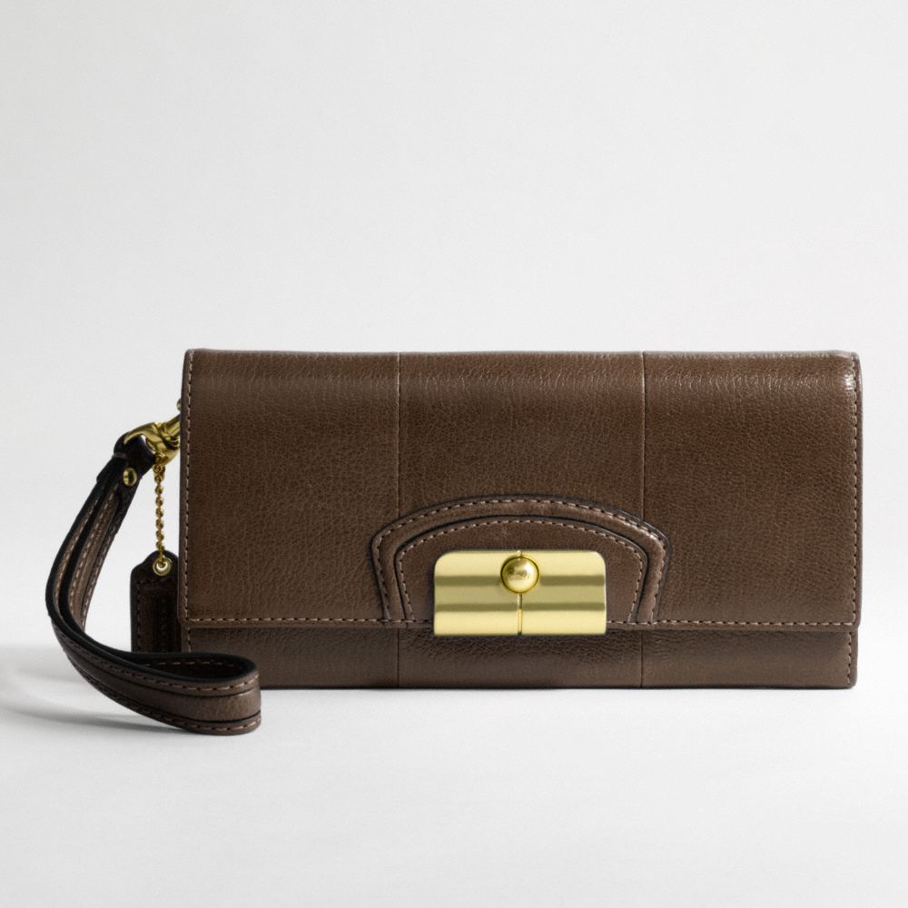 KRISTIN LEATHER SLIM ENVELOPE WALLET $248.00