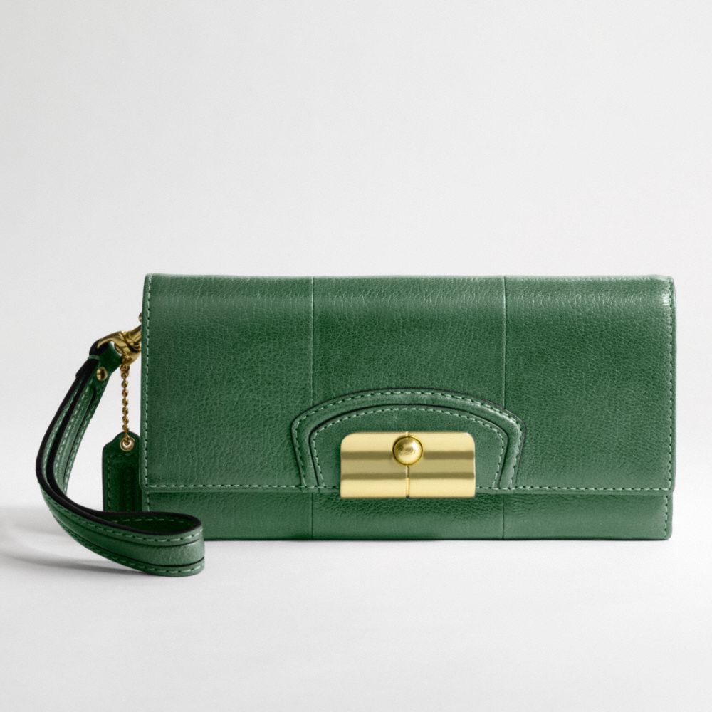 KRISTIN LEATHER SLIM ENVELOPE WALLET $248.00