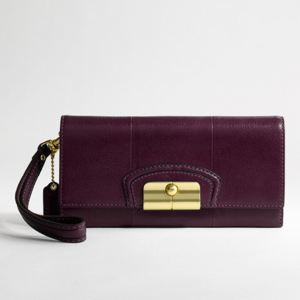 KRISTIN LEATHER SLIM ENVELOPE WALLET $248.00