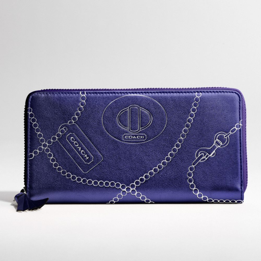 メタリック レザー ジップ アラウンド ウォレット &yen;47,250