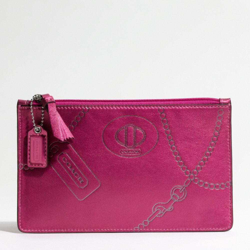 Metallic Leather Medium Cosmetic $68.00