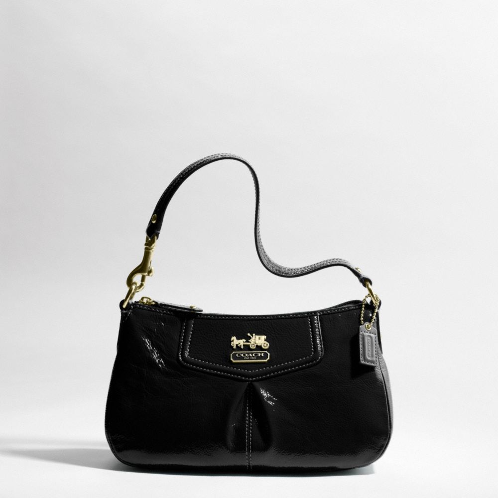 MADISON PATENT TOP HANDLE POUCH $158.00