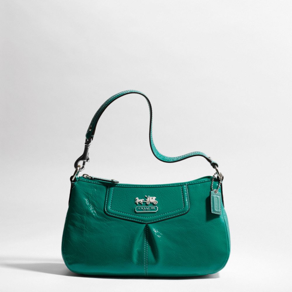 MADISON PATENT TOP HANDLE POUCH $158.00