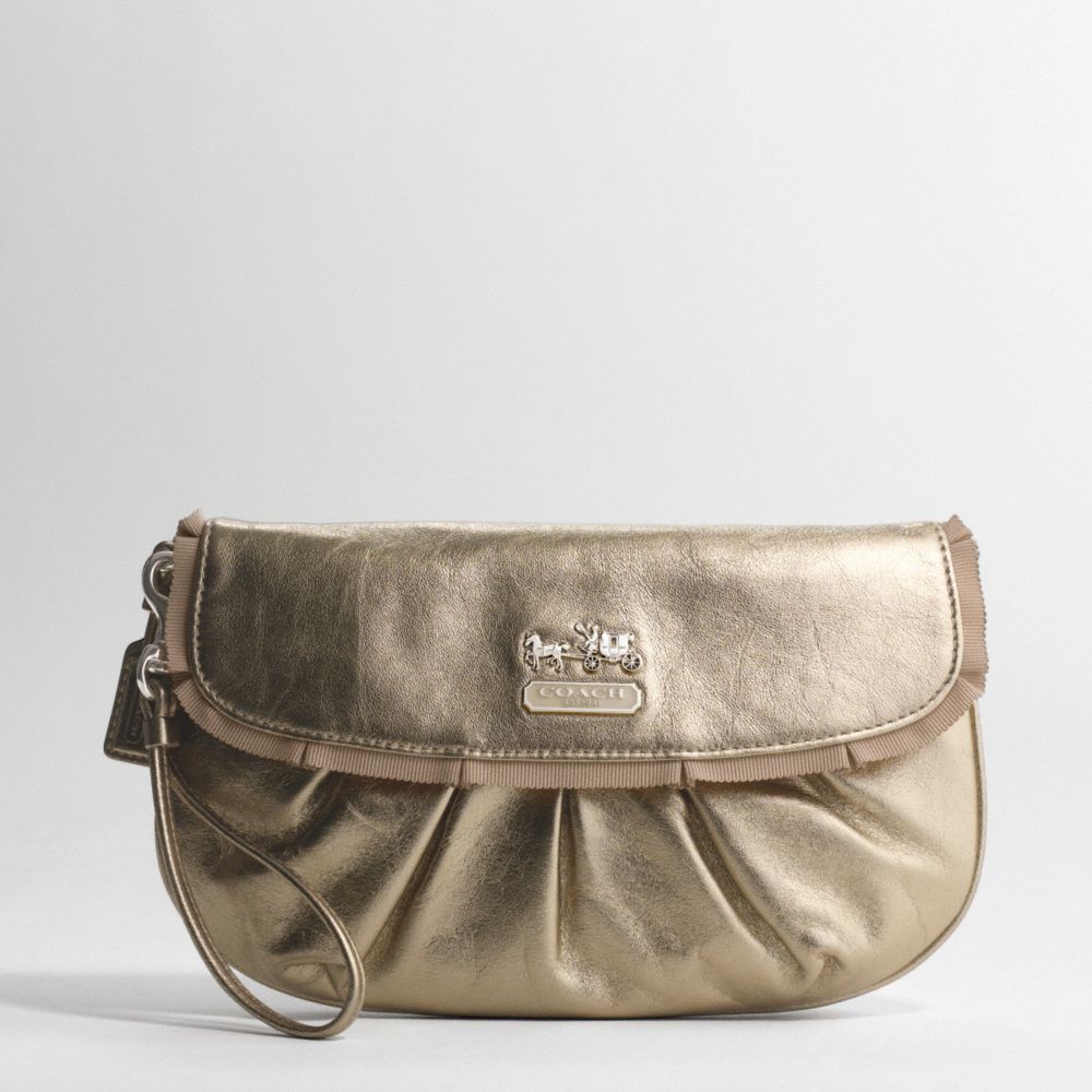 AMANDA METALLIC LEATHER LARGE WRISTLET $98.00