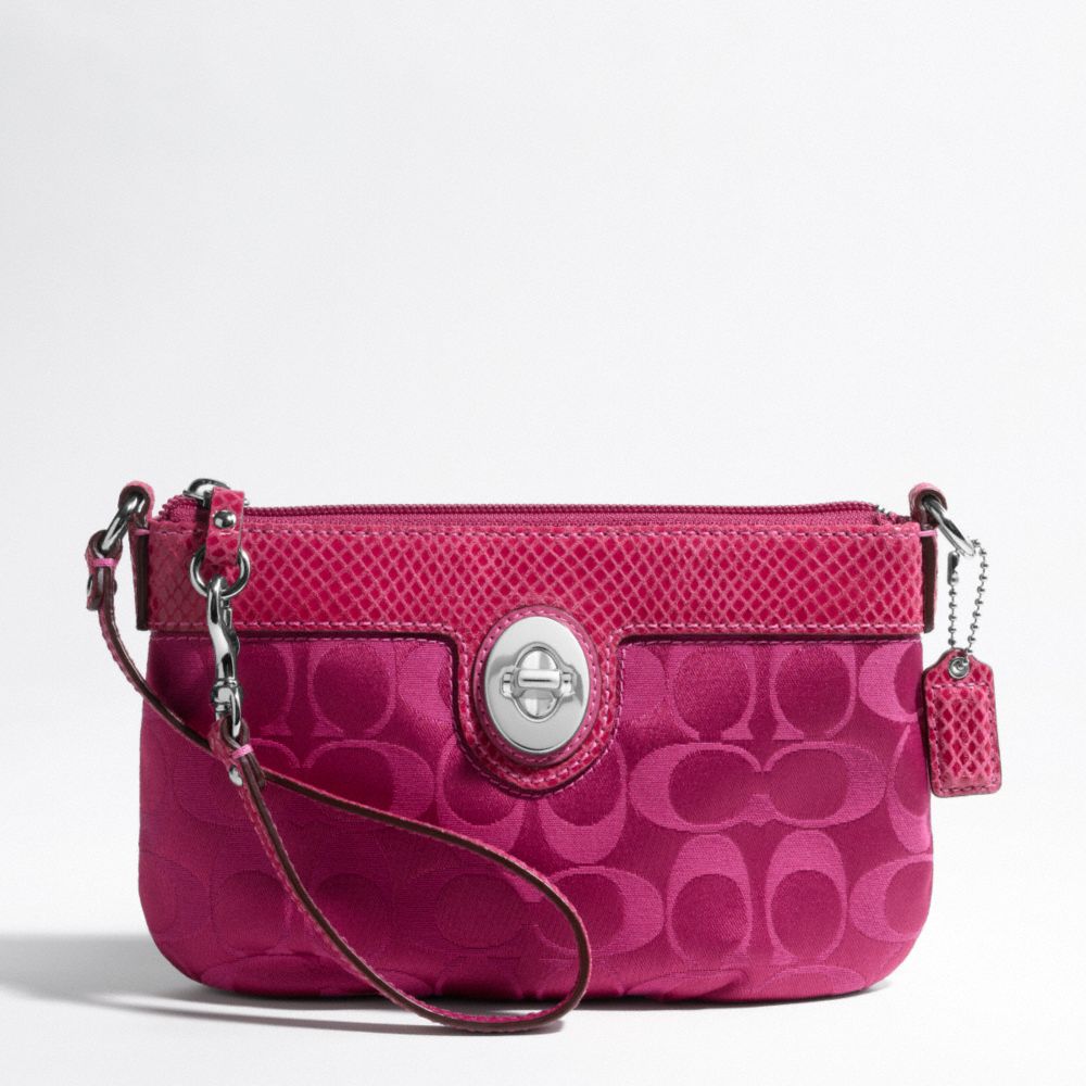 PEYTON SIGNATURE SATEEN LARGE WRISTLET $98.00