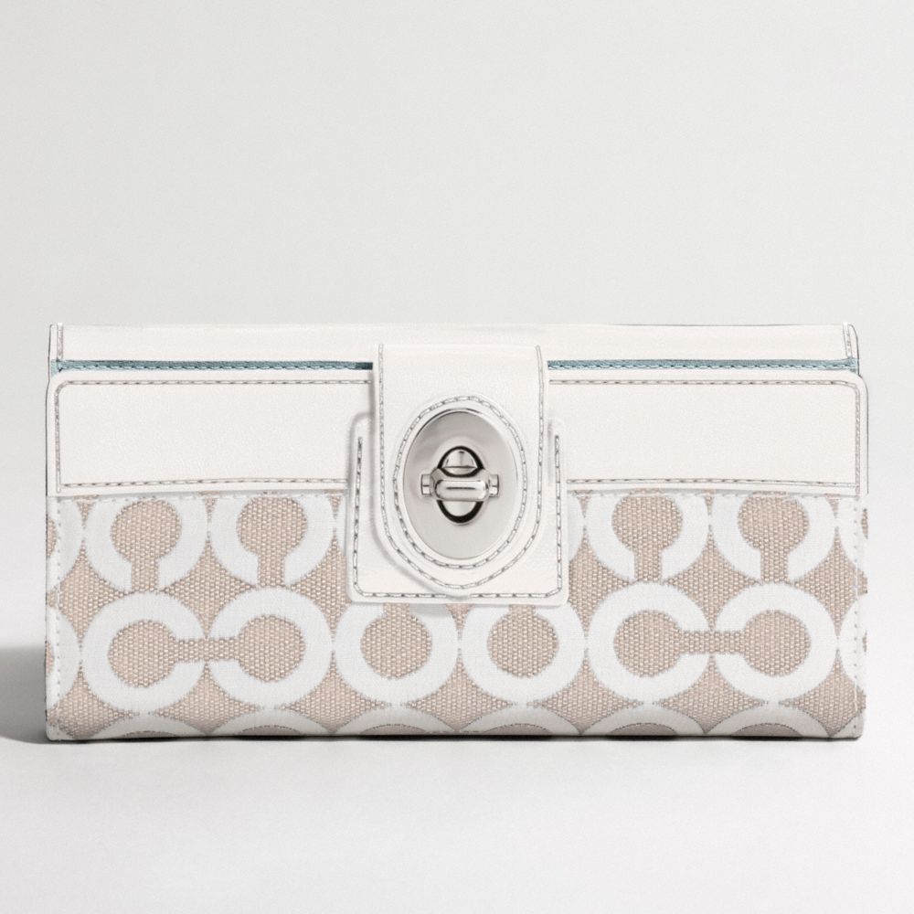 PEYTON CANVAS OP ART SLIM ENVELOPE WALLET $198.00