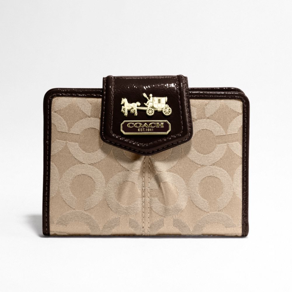 MADISON OP ART SATEEN MEDIUM WALLET $118.00