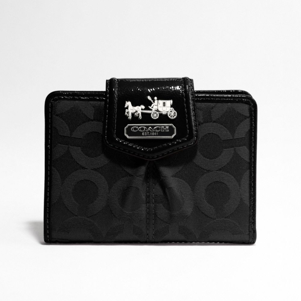 MADISON OP ART SATEEN MEDIUM WALLET $118.00