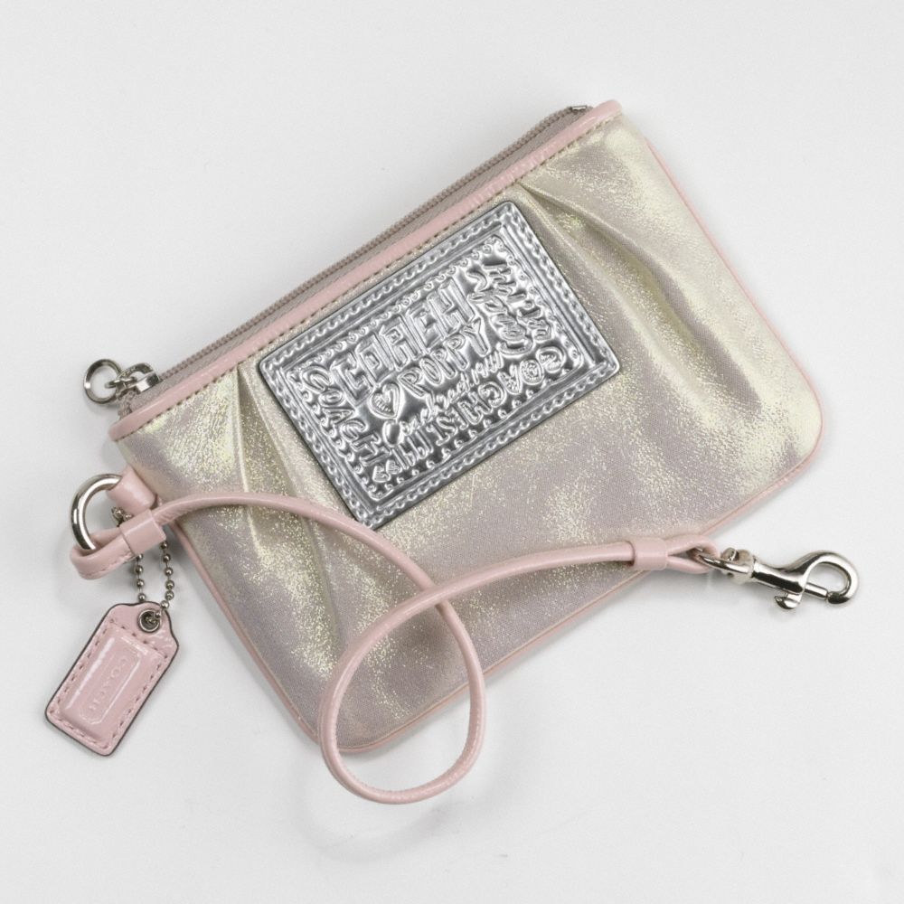Poppy Sparkle Leather Wristlet $58.00