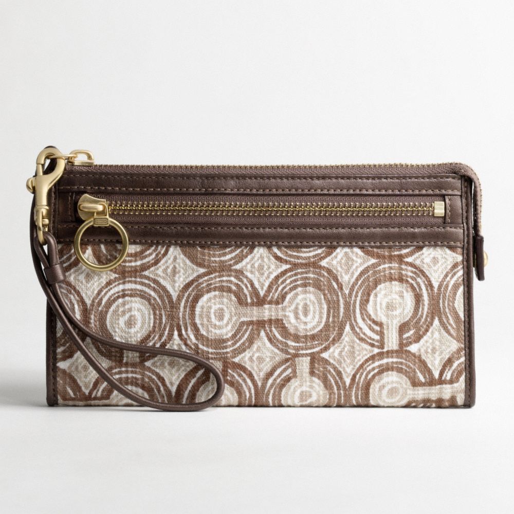 AUDREY OP ART SWIRL ZIPPY WALLET $108.00
