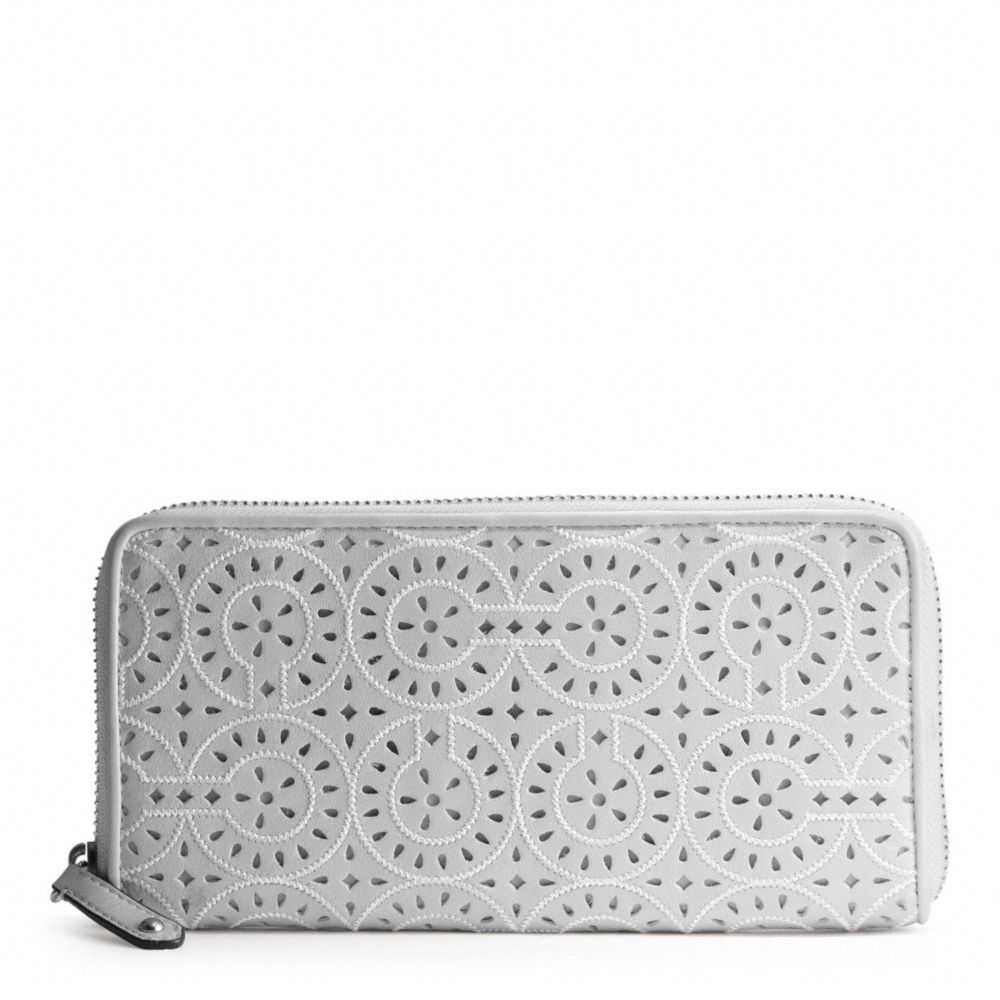MADISON LASER CUT OP ART ACCORDION ZIP $258.00