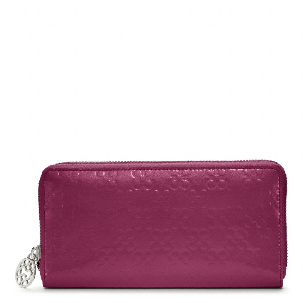 CHELSEA EMBOSSED PATENT ACCORDION ZIP