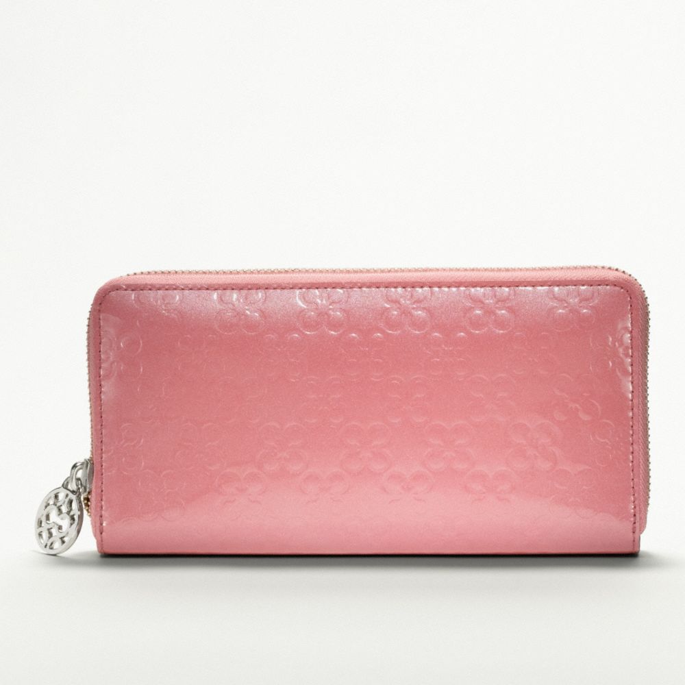 CHELSEA EMBOSSED PATENT ACCORDION ZIP